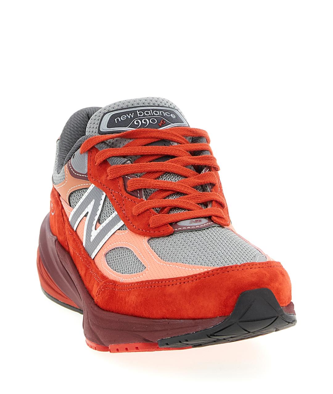 NEW BALANCE Красные замшевые низкие кроссовки / кеды, фото 2