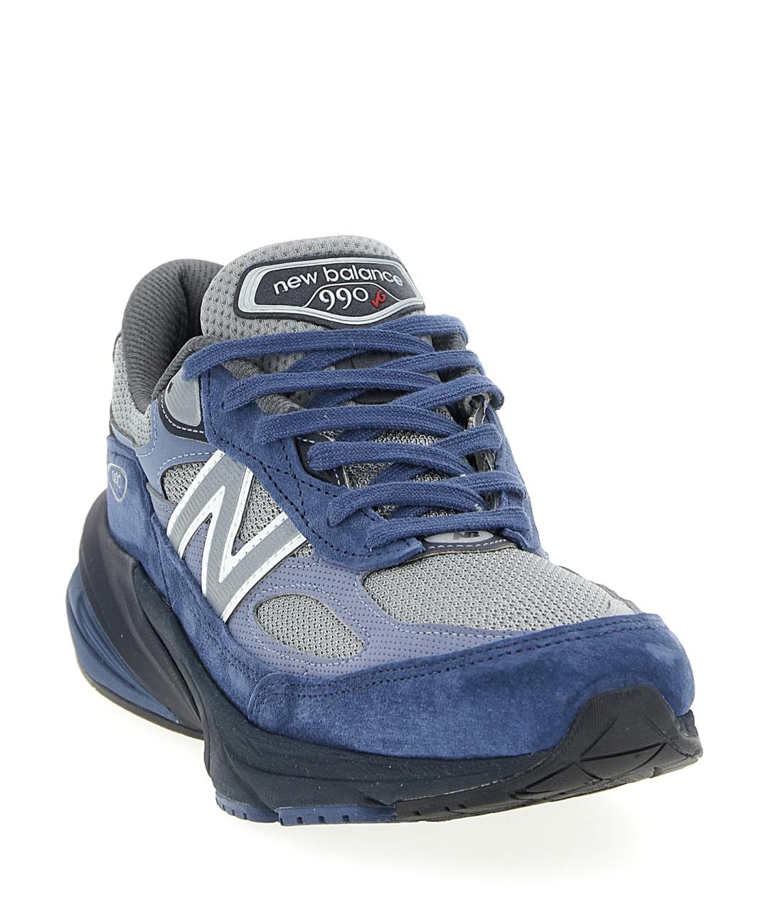 NEW BALANCE Синие замшевые низкие кроссовки / кеды, фото 2