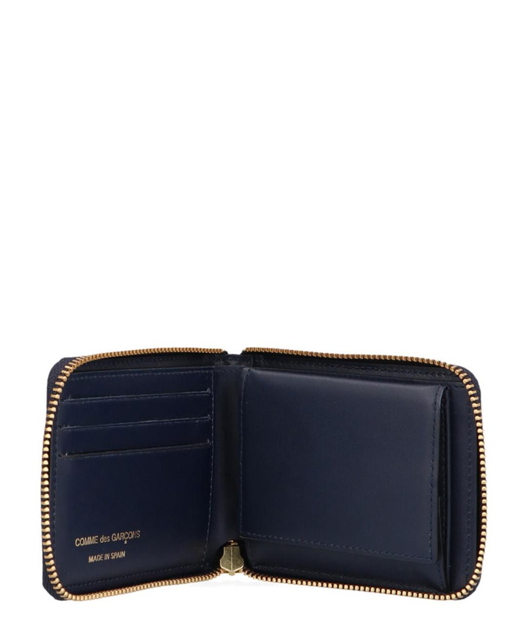 COMME DES GARÇONS WALLET Синий кожаный кошелек, фото 3