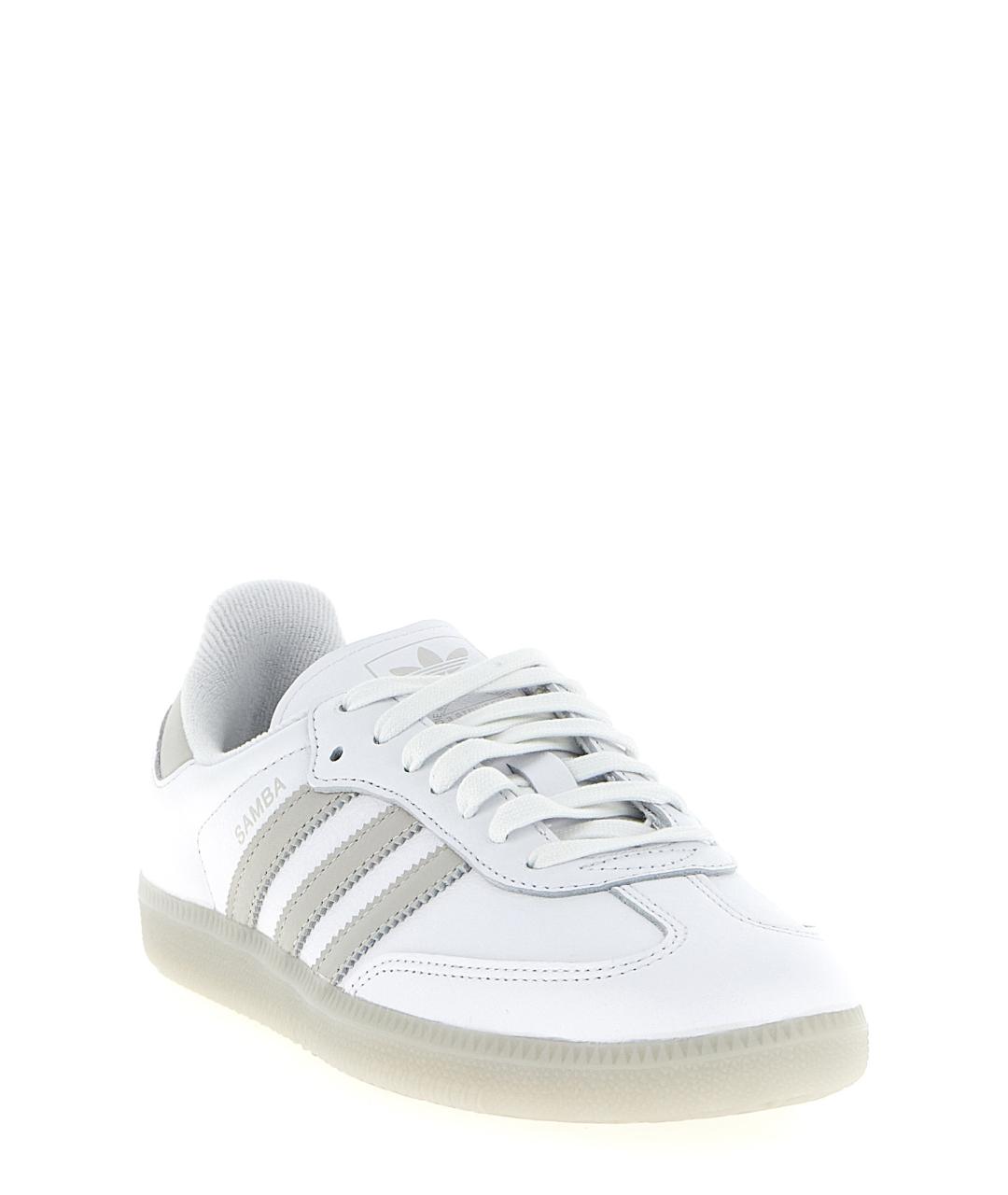 ADIDAS Белые кожаные низкие кроссовки / кеды, фото 2