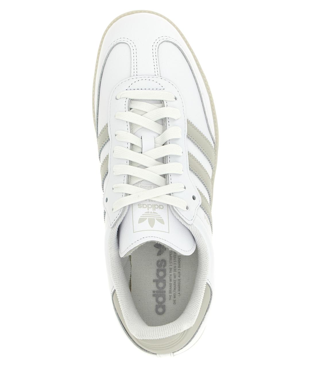 ADIDAS Белые кожаные низкие кроссовки / кеды, фото 4