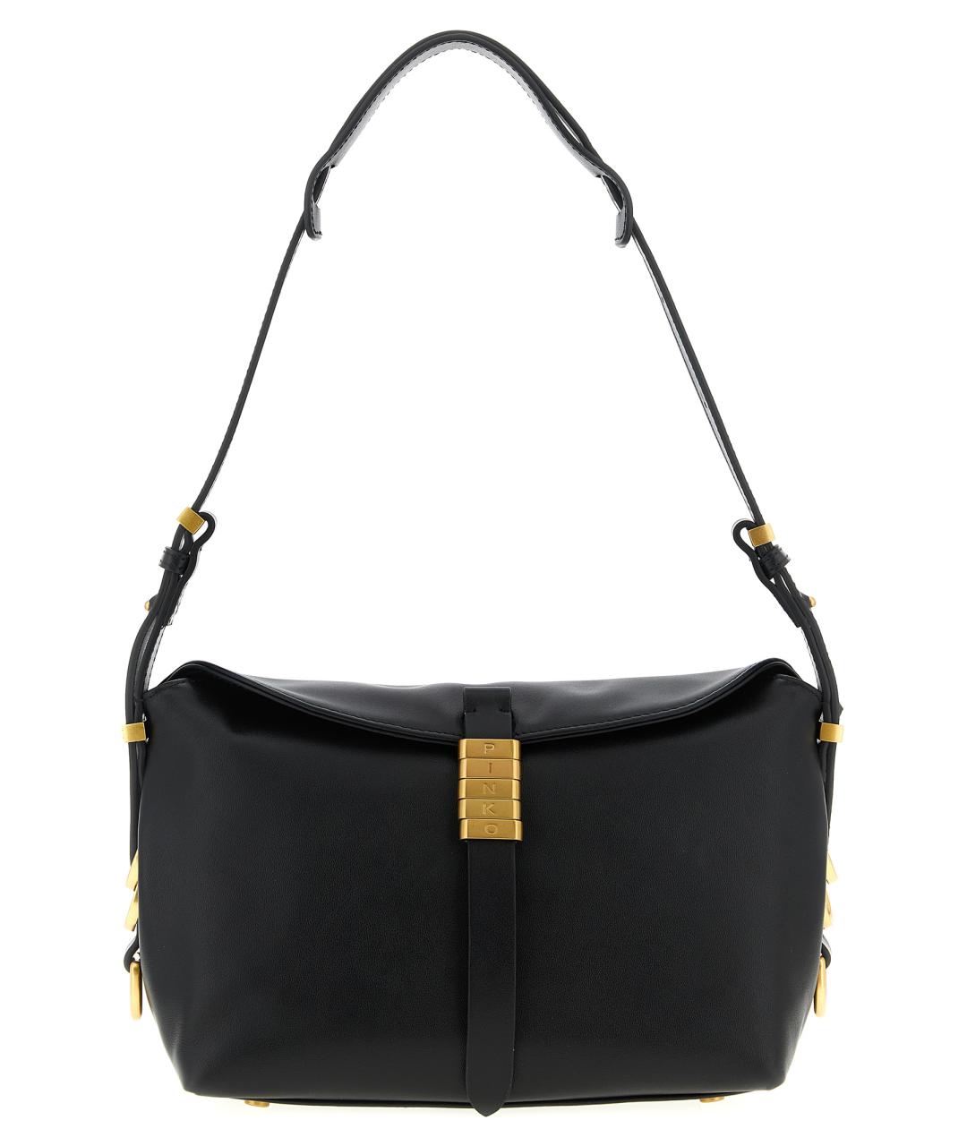 PINKO Черная кожаная сумка через плечо, фото 1