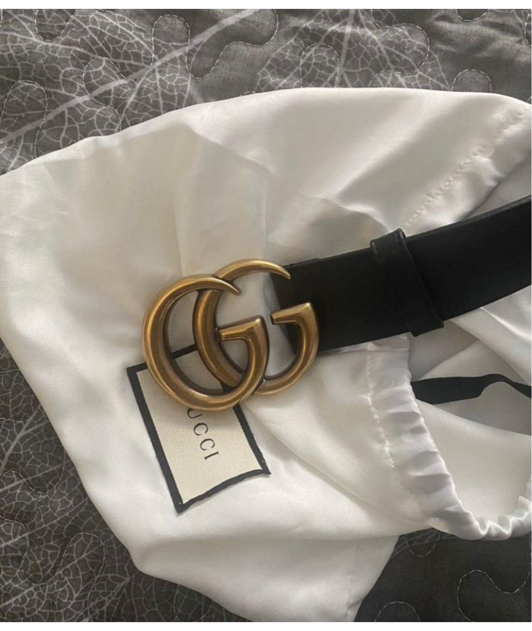 GUCCI Черный кожаный ремень, фото 5