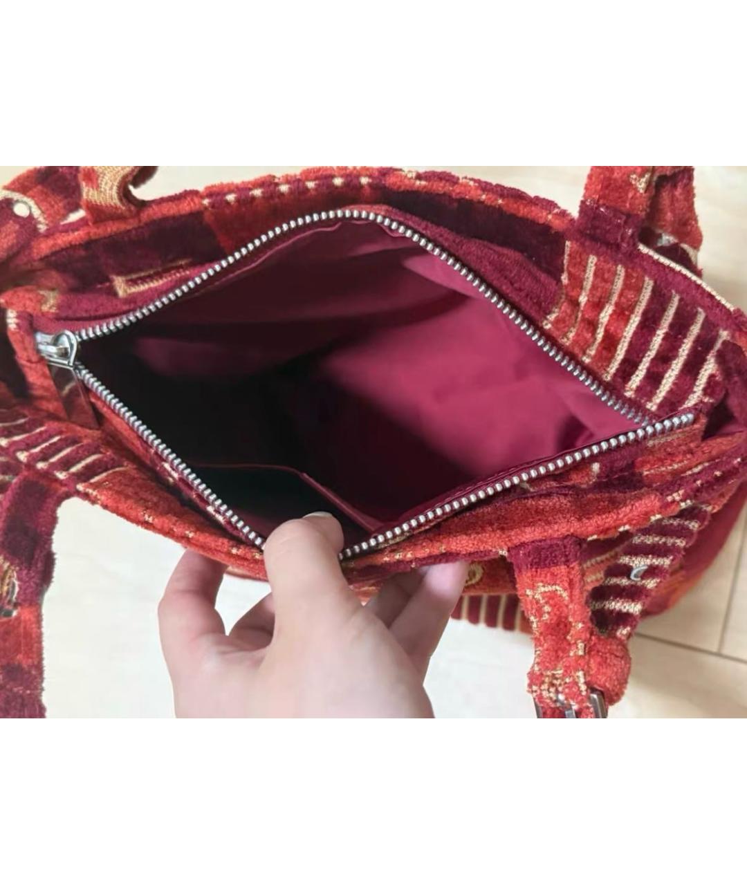 ETRO Красная тканевая сумка на плечо, фото 4