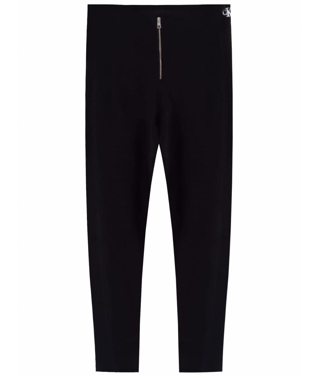 CALVIN KLEIN Черные синтетические брюки узкие, фото 1