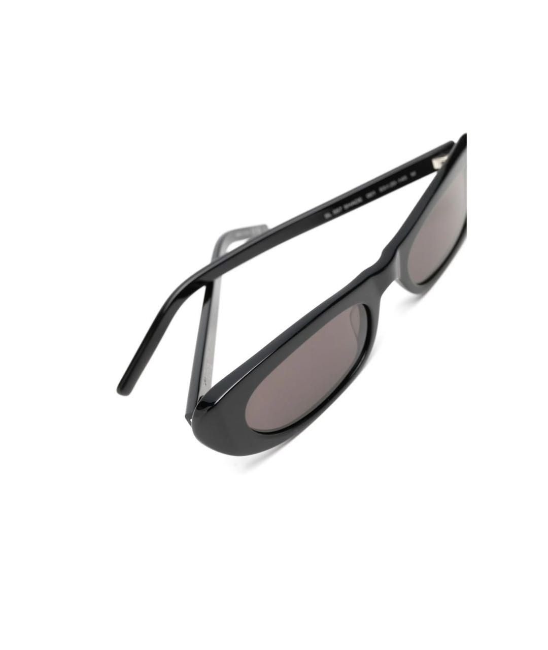 SAINT LAURENT Черные пластиковые солнцезащитные очки, фото 3