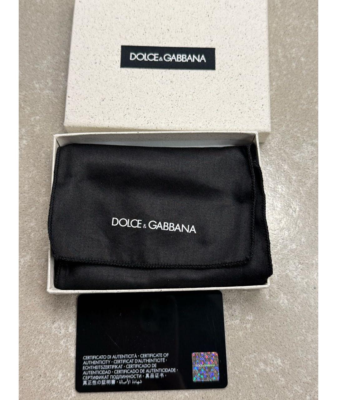 DOLCE&GABBANA Коричневый кожаный кардхолдер, фото 4