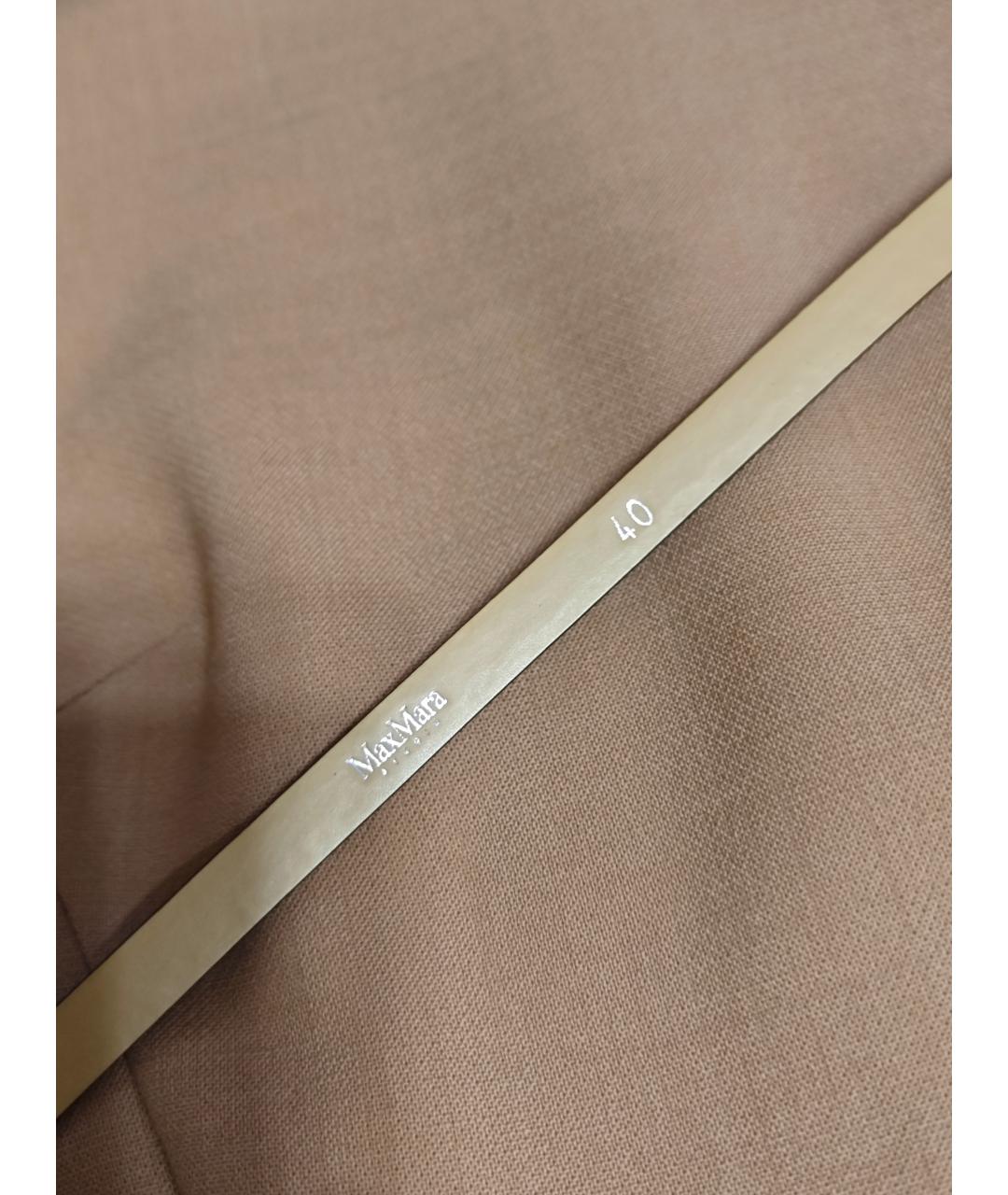 MAX MARA Бежевое шерстяное повседневное платье, фото 8