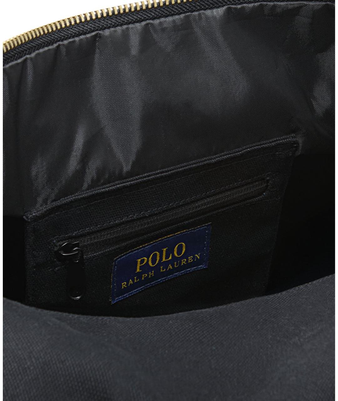 POLO RALPH LAUREN Черная хлопковая дорожная/спортивная сумка, фото 3