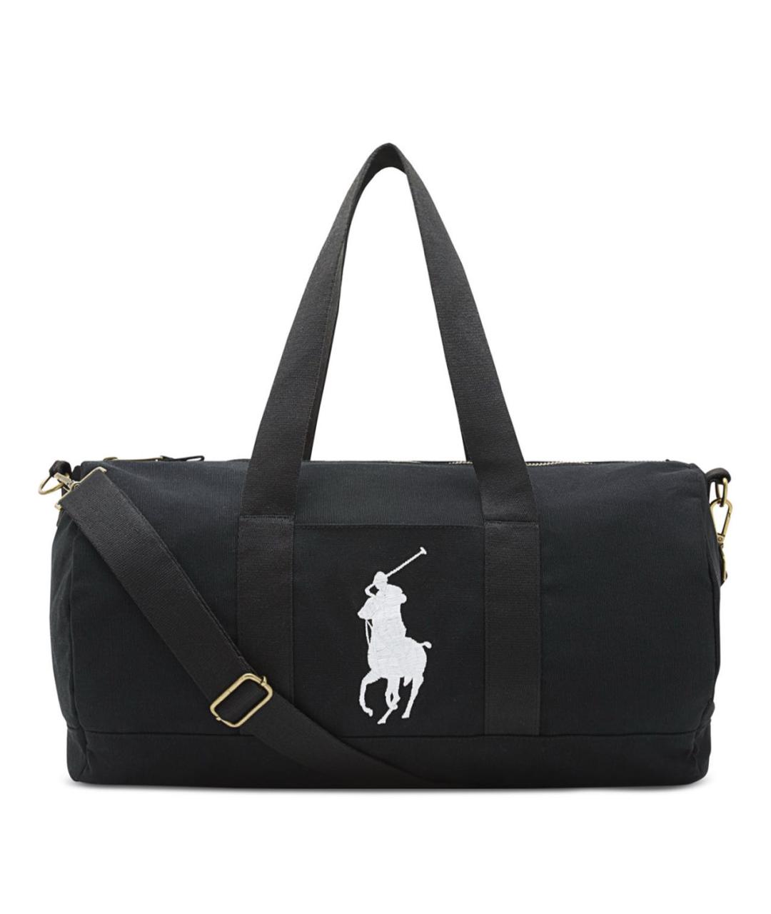 POLO RALPH LAUREN Черная хлопковая дорожная/спортивная сумка, фото 1