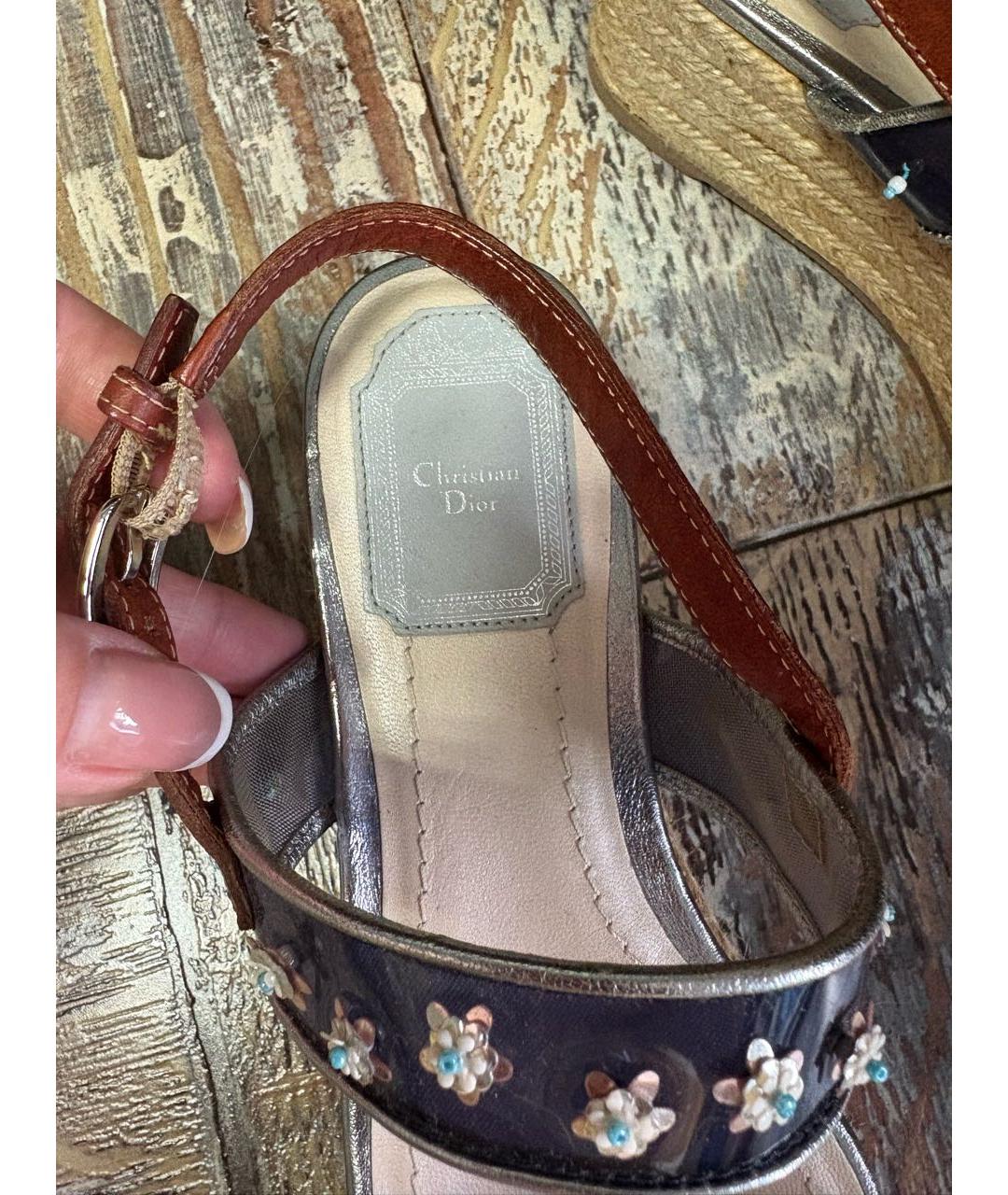 CHRISTIAN DIOR Мульти сандалии, фото 4