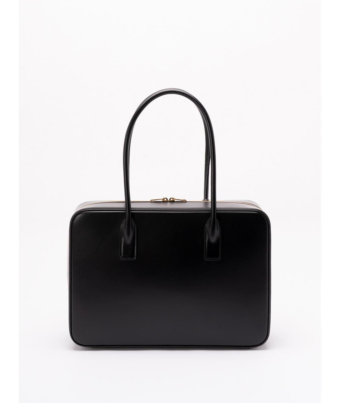 SAINT LAURENT Черная кожаная сумка тоут, фото 2