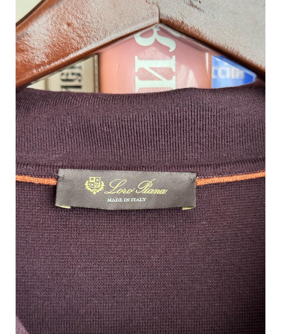 LORO PIANA Бордовая шерстяная кэжуал рубашка, фото 4