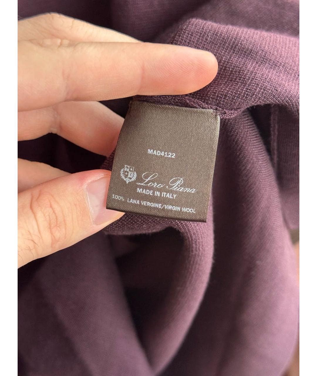 LORO PIANA Бордовая шерстяная кэжуал рубашка, фото 5