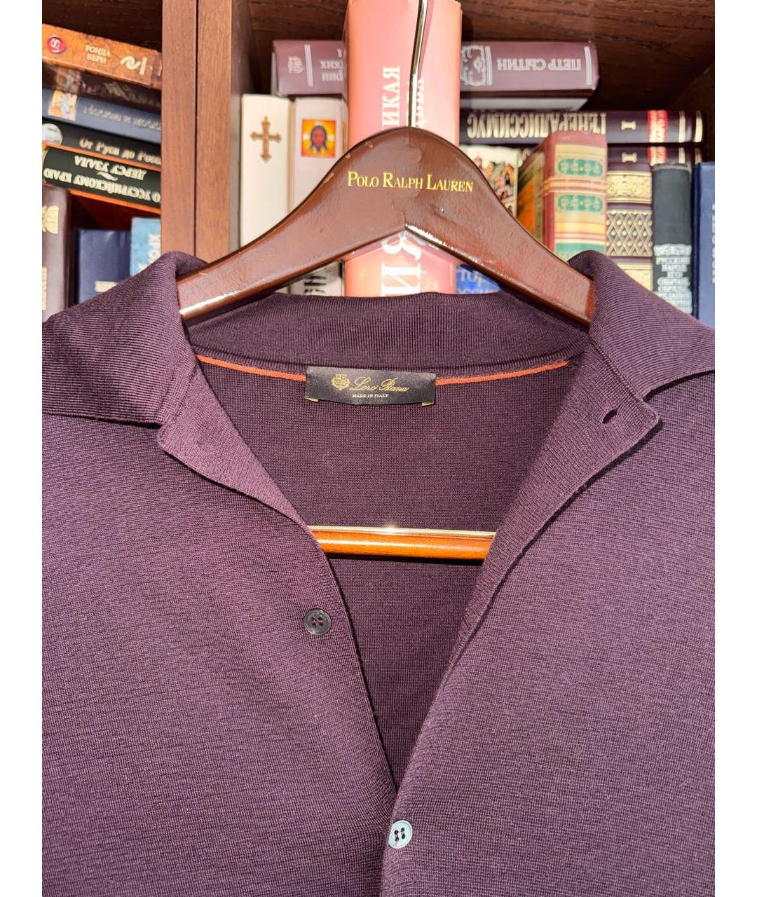 LORO PIANA Бордовая шерстяная кэжуал рубашка, фото 3
