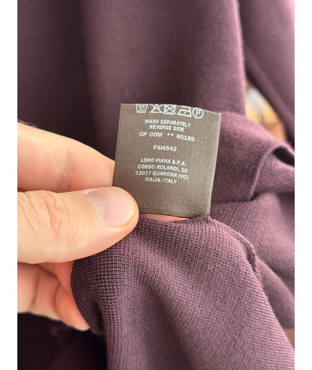 LORO PIANA Бордовая шерстяная кэжуал рубашка, фото 6