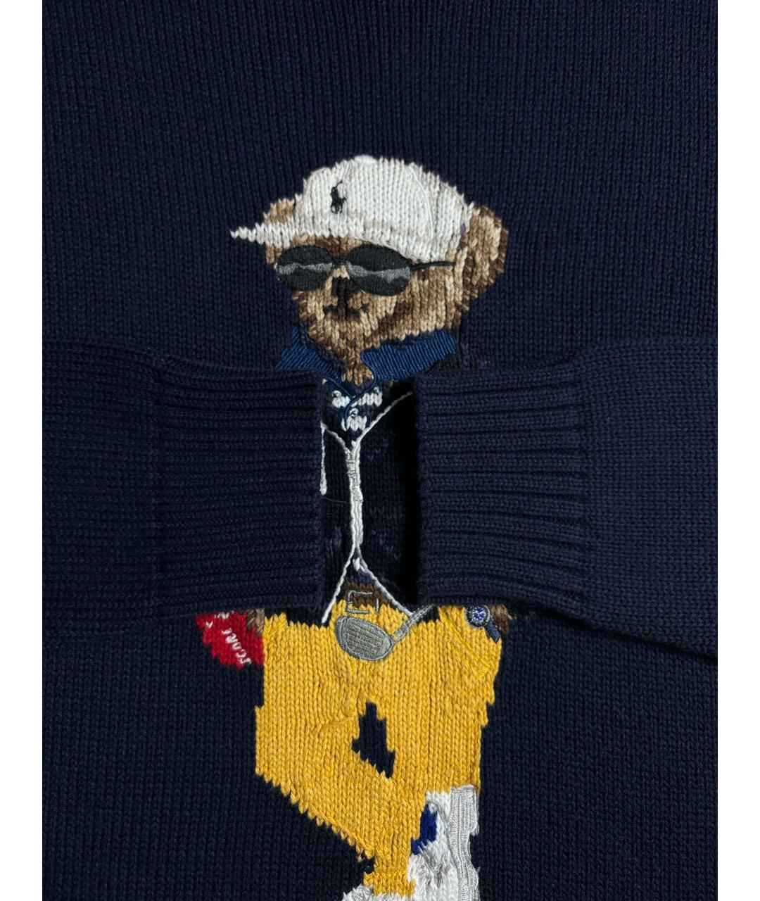 POLO RALPH LAUREN Темно-синий хлопковый джемпер / свитер, фото 6