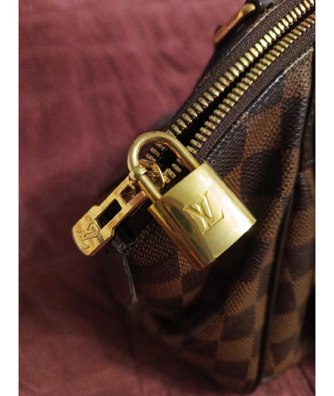 LOUIS VUITTON Коричневая сумка с короткими ручками, фото 5