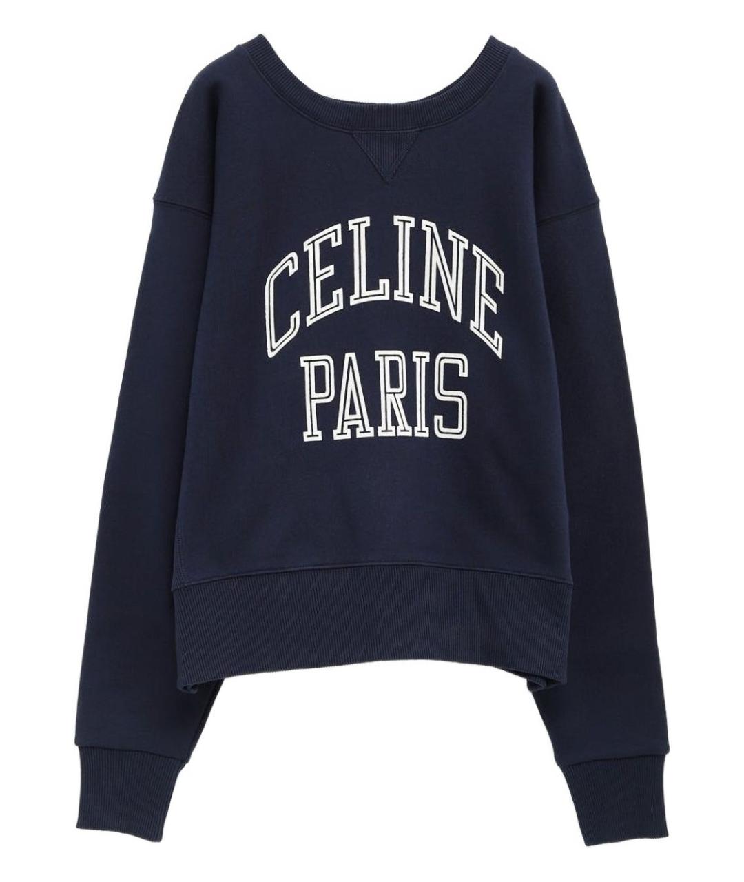 CELINE Синий хлопковый джемпер / свитер, фото 1
