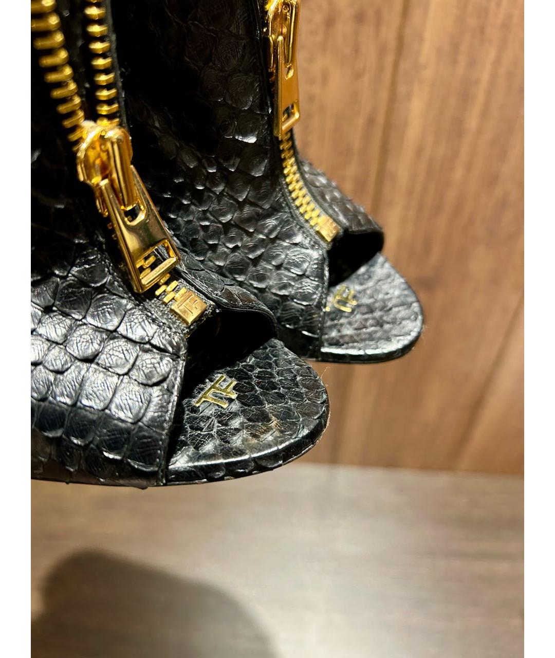 TOM FORD Черные ботильоны из экзотической кожи, фото 6