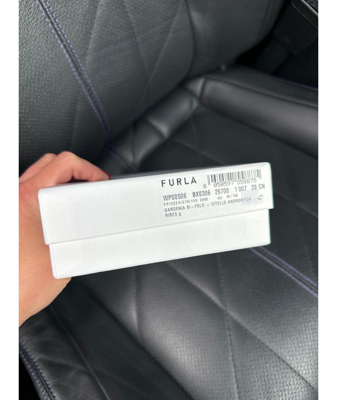 FURLA Бордовый кожаный кошелек, фото 7