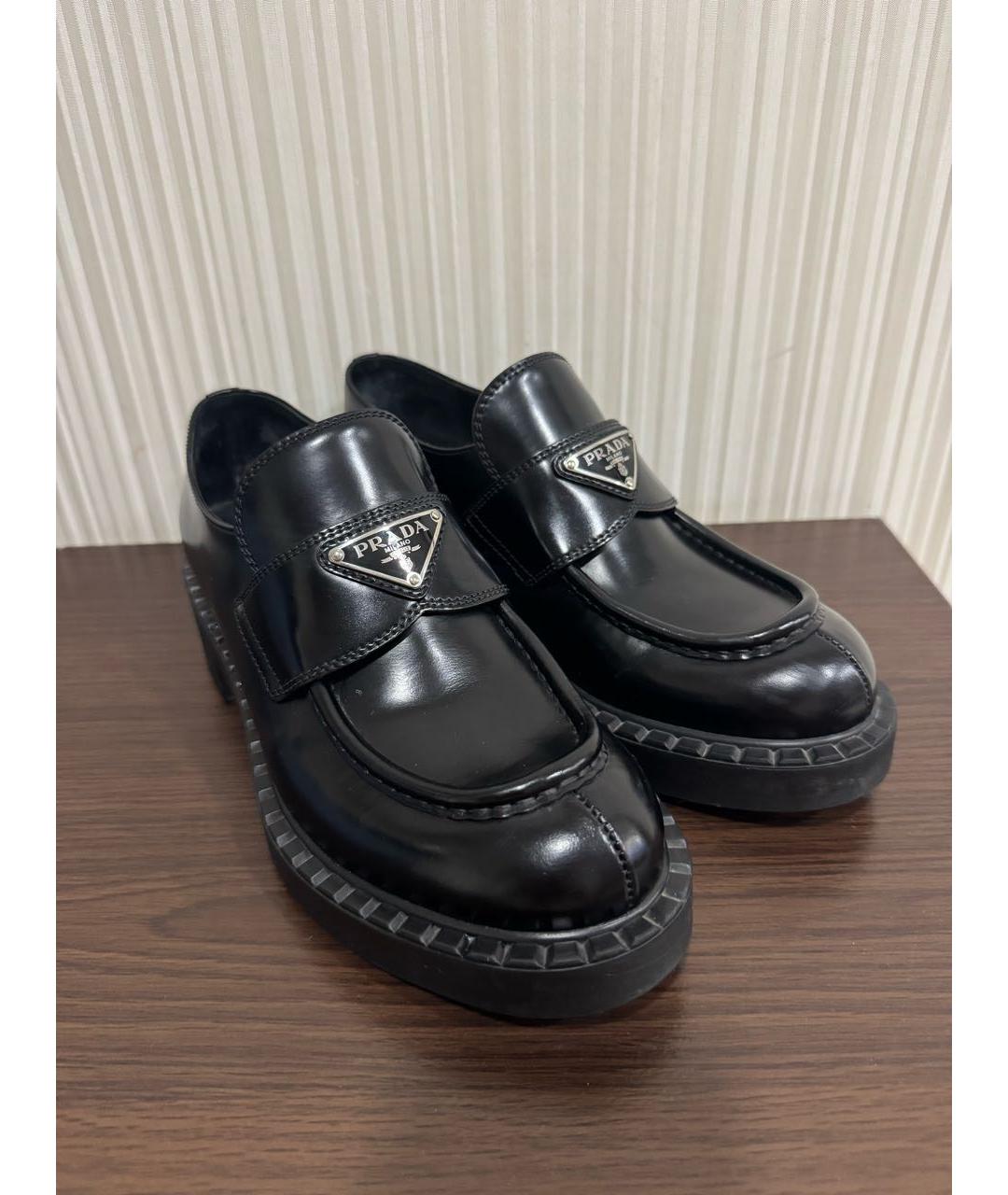 PRADA Черные лоферы из лакированной кожи, фото 6