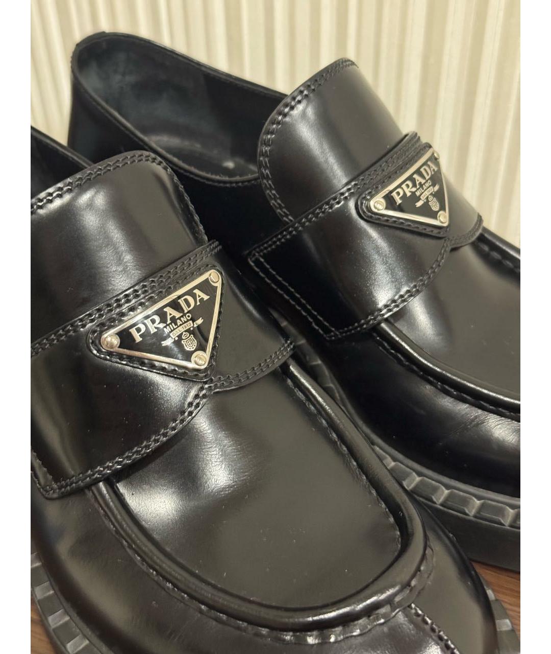 PRADA Черные лоферы из лакированной кожи, фото 3