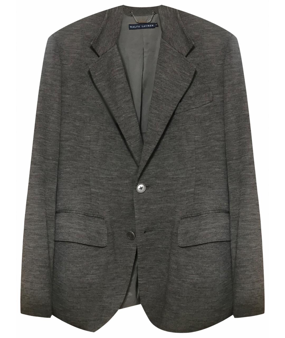 POLO RALPH LAUREN Серый шерстяной пиджак, фото 1