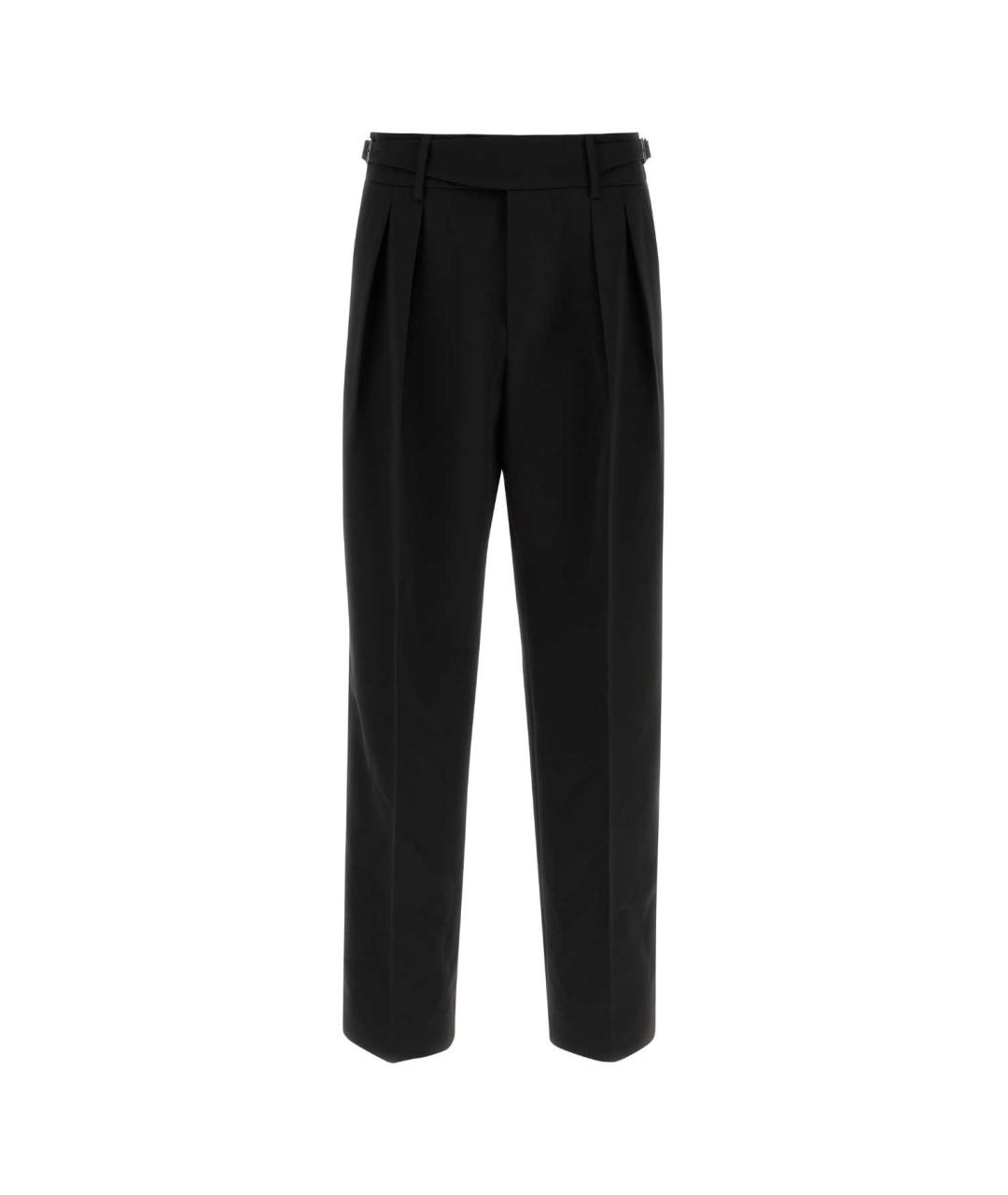 DOLCE&GABBANA Черные шерстяные повседневные брюки, фото 1