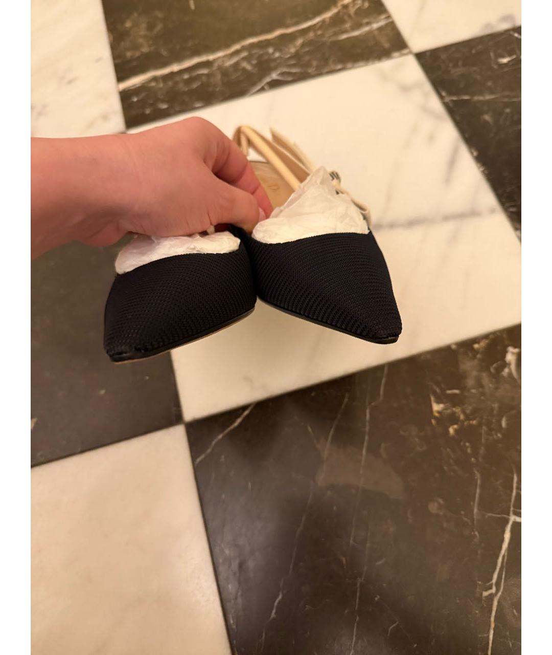 CHRISTIAN DIOR Черные текстильные туфли, фото 5