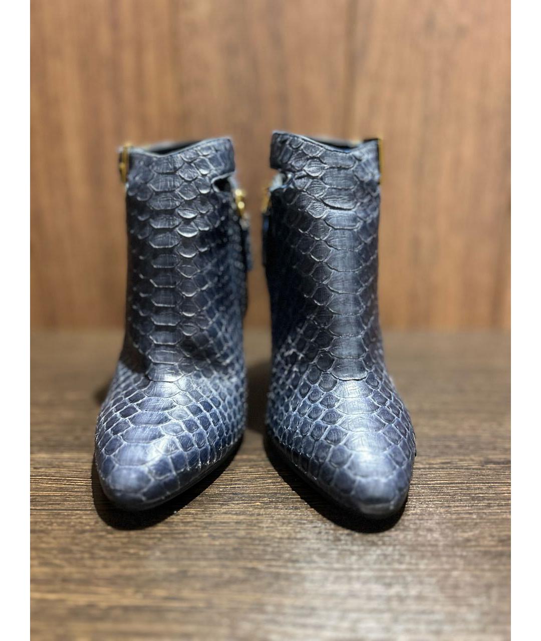 TOM FORD Синие ботильоны из экзотической кожи, фото 2