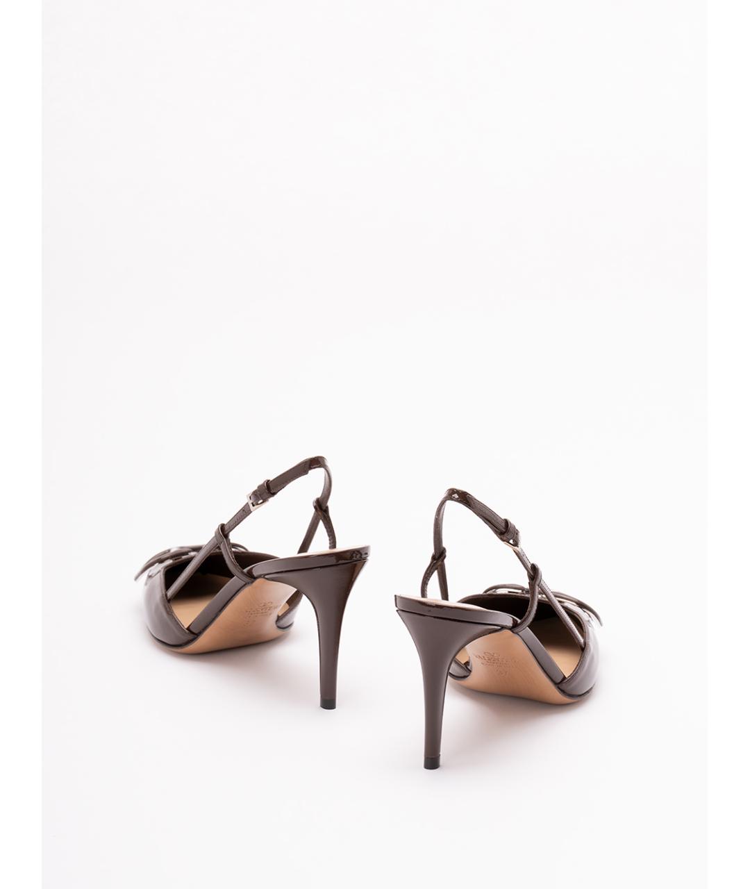 VALENTINO Бордовые кожаные туфли, фото 3