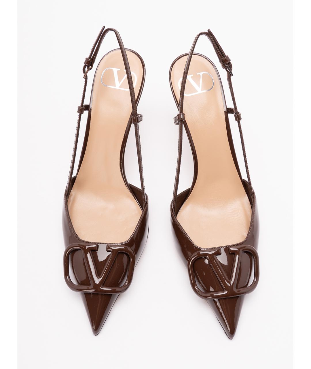 VALENTINO Бордовые кожаные туфли, фото 5