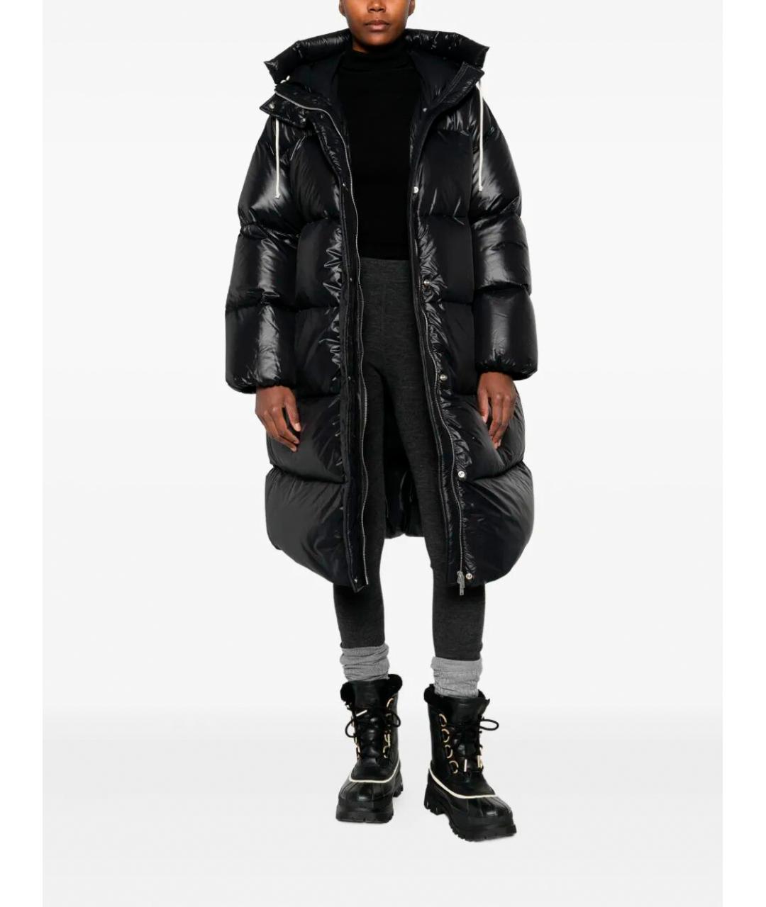 JIL SANDER Черный полиамидовый пуховик, фото 2