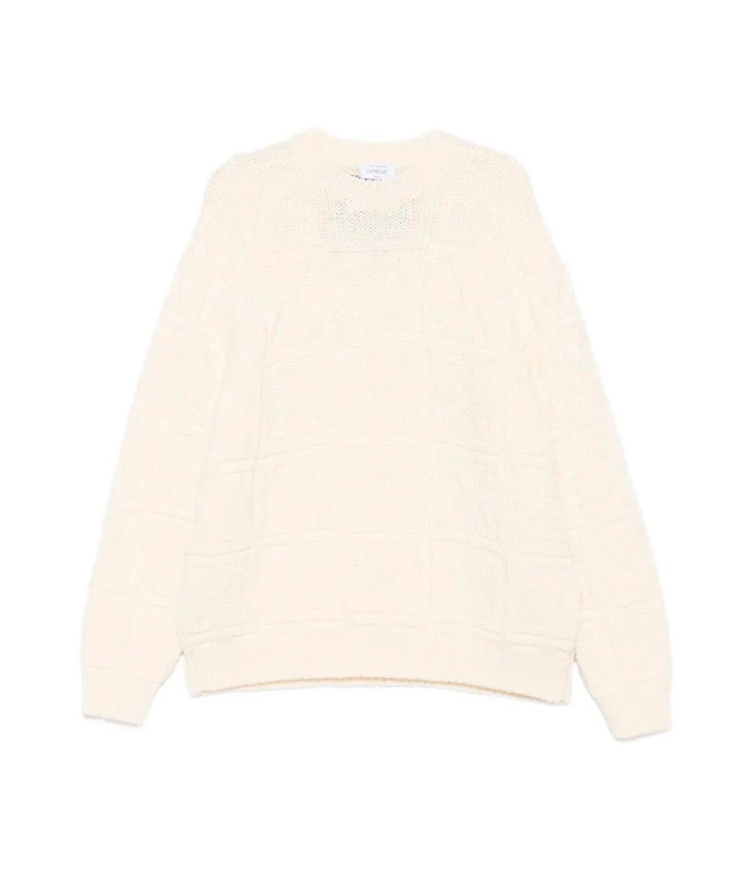 OFF-WHITE Бежевый шерстяной джемпер / свитер, фото 1