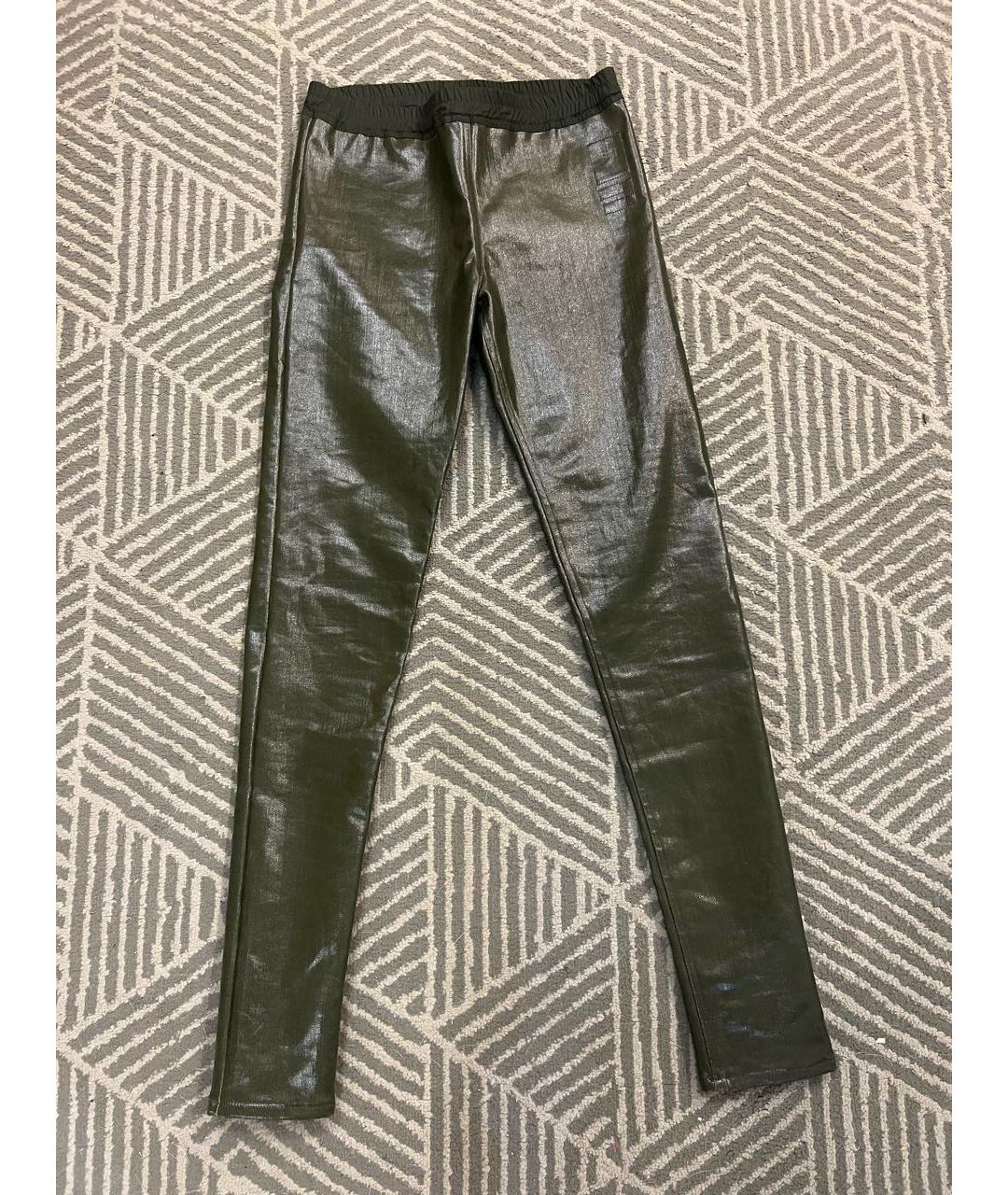 RICK OWENS Хаки хлопковые брюки узкие, фото 5