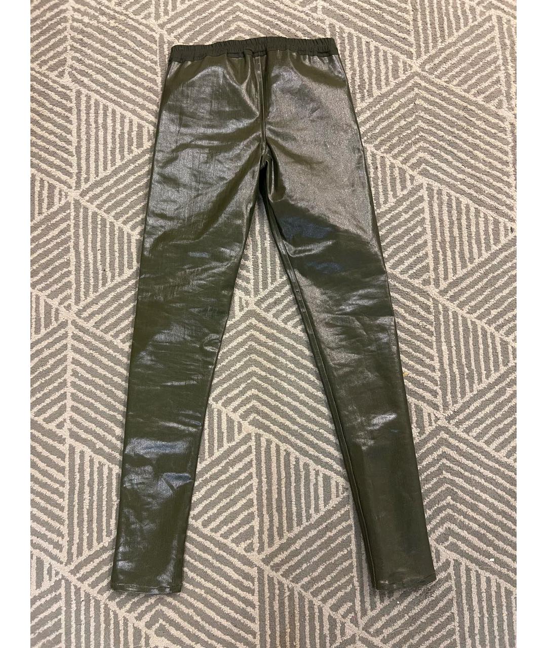 RICK OWENS Хаки хлопковые брюки узкие, фото 2