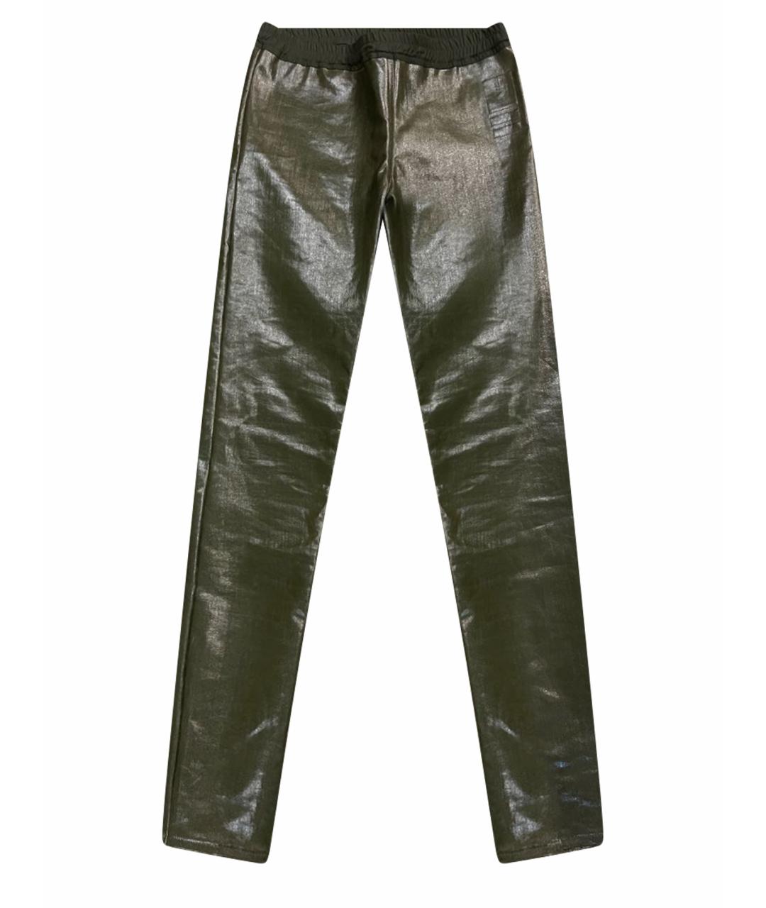 RICK OWENS Хаки хлопковые брюки узкие, фото 1