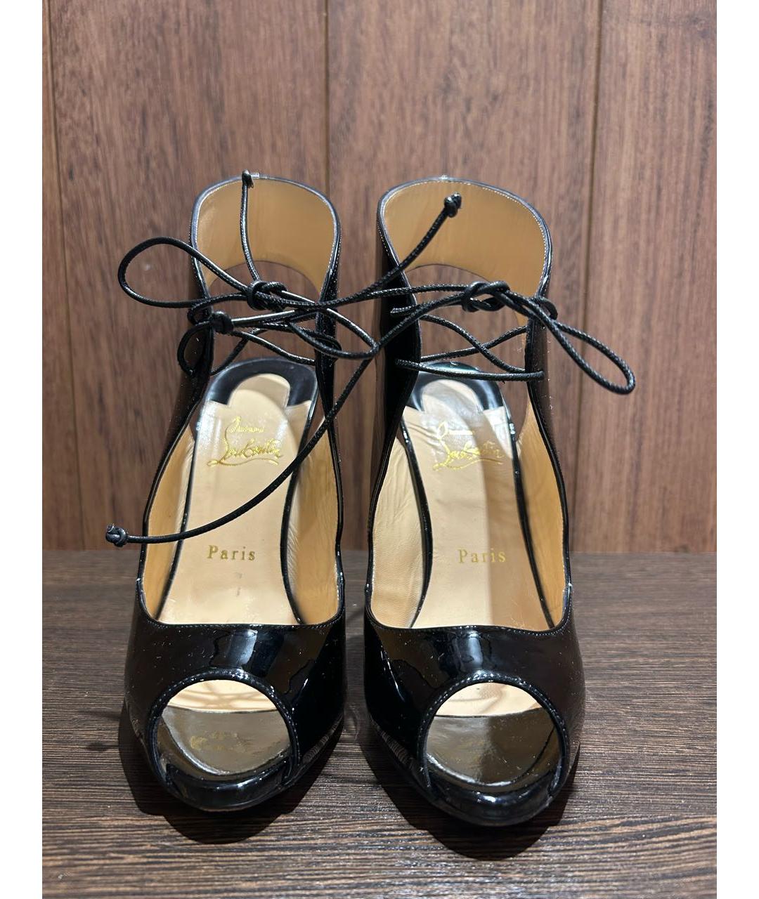 CHRISTIAN LOUBOUTIN Черные туфли из лакированной кожи, фото 3