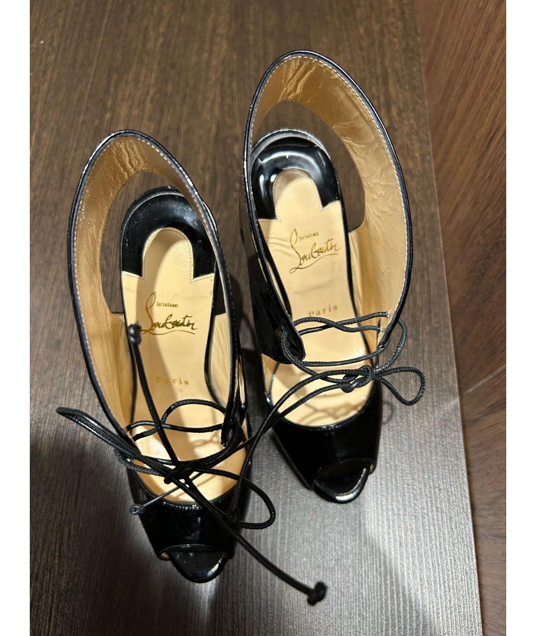 CHRISTIAN LOUBOUTIN Черные туфли из лакированной кожи, фото 5