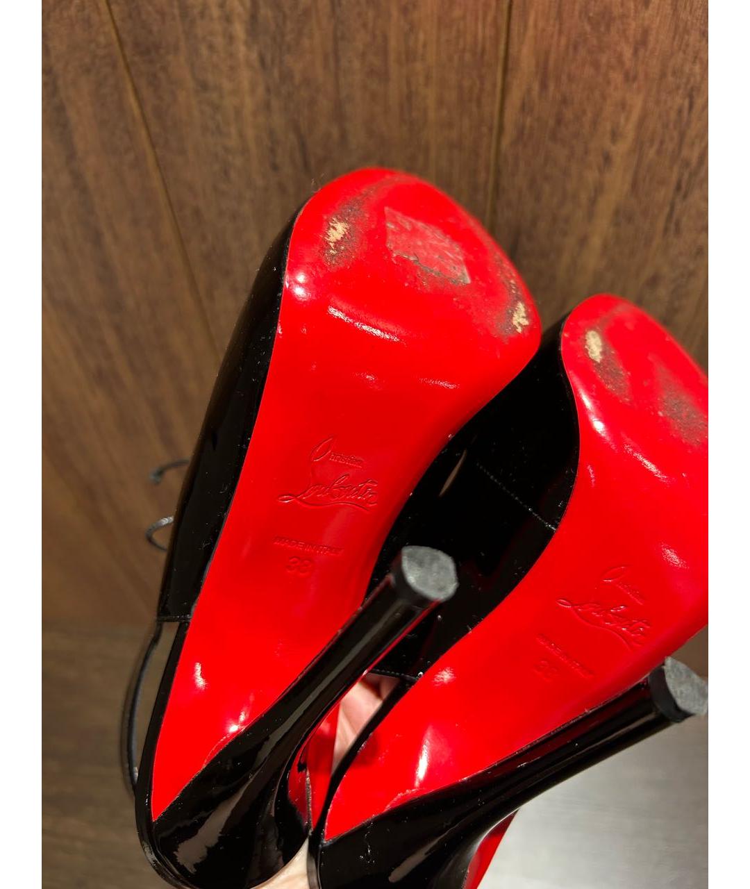 CHRISTIAN LOUBOUTIN Черные туфли из лакированной кожи, фото 7