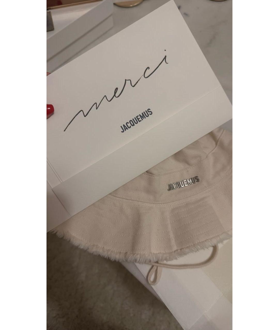 JACQUEMUS Бежевая хлопковая панама, фото 6