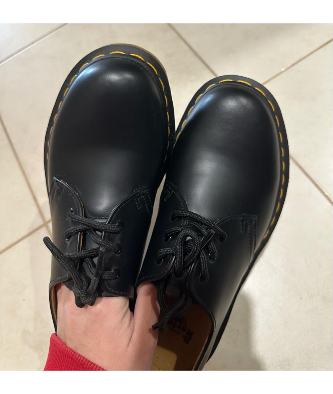 DR. MARTENS Черные кожаные ботинки, фото 3