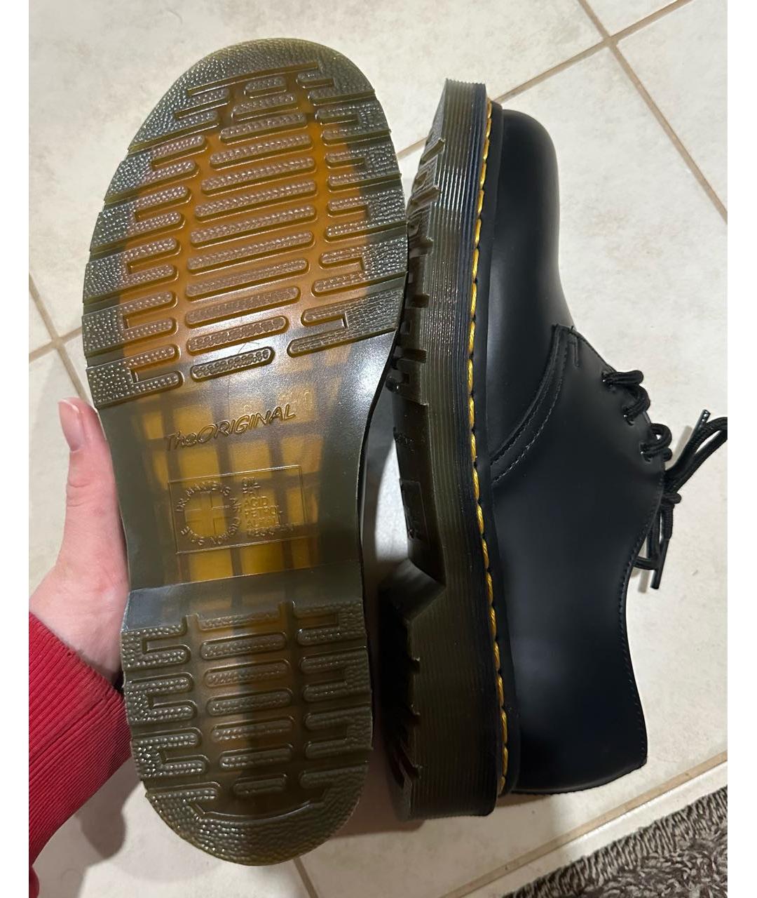 DR. MARTENS Черные кожаные ботинки, фото 6