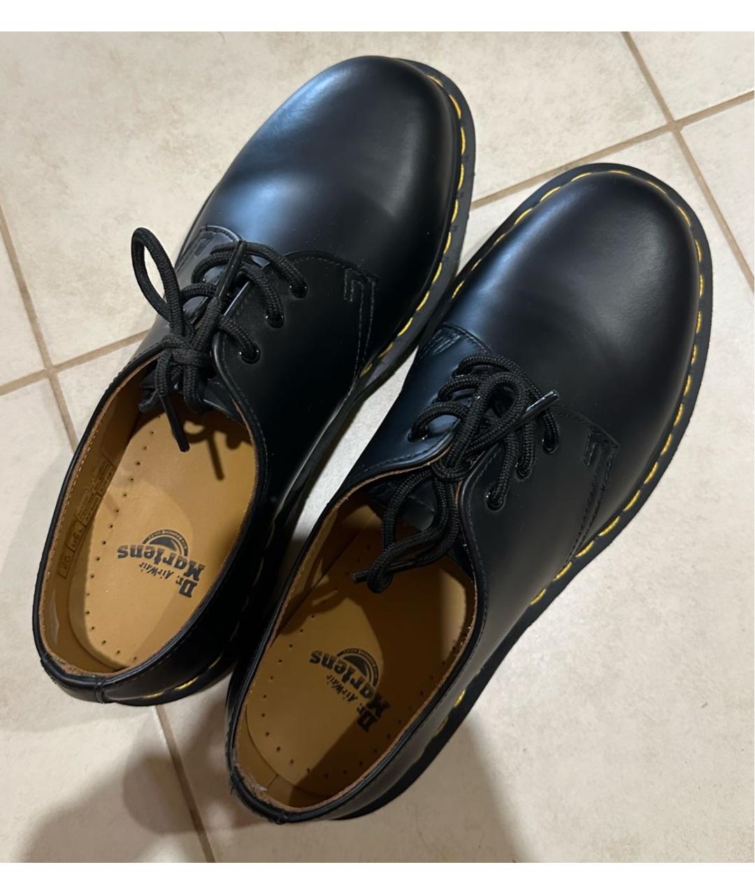 DR. MARTENS Черные кожаные ботинки, фото 4