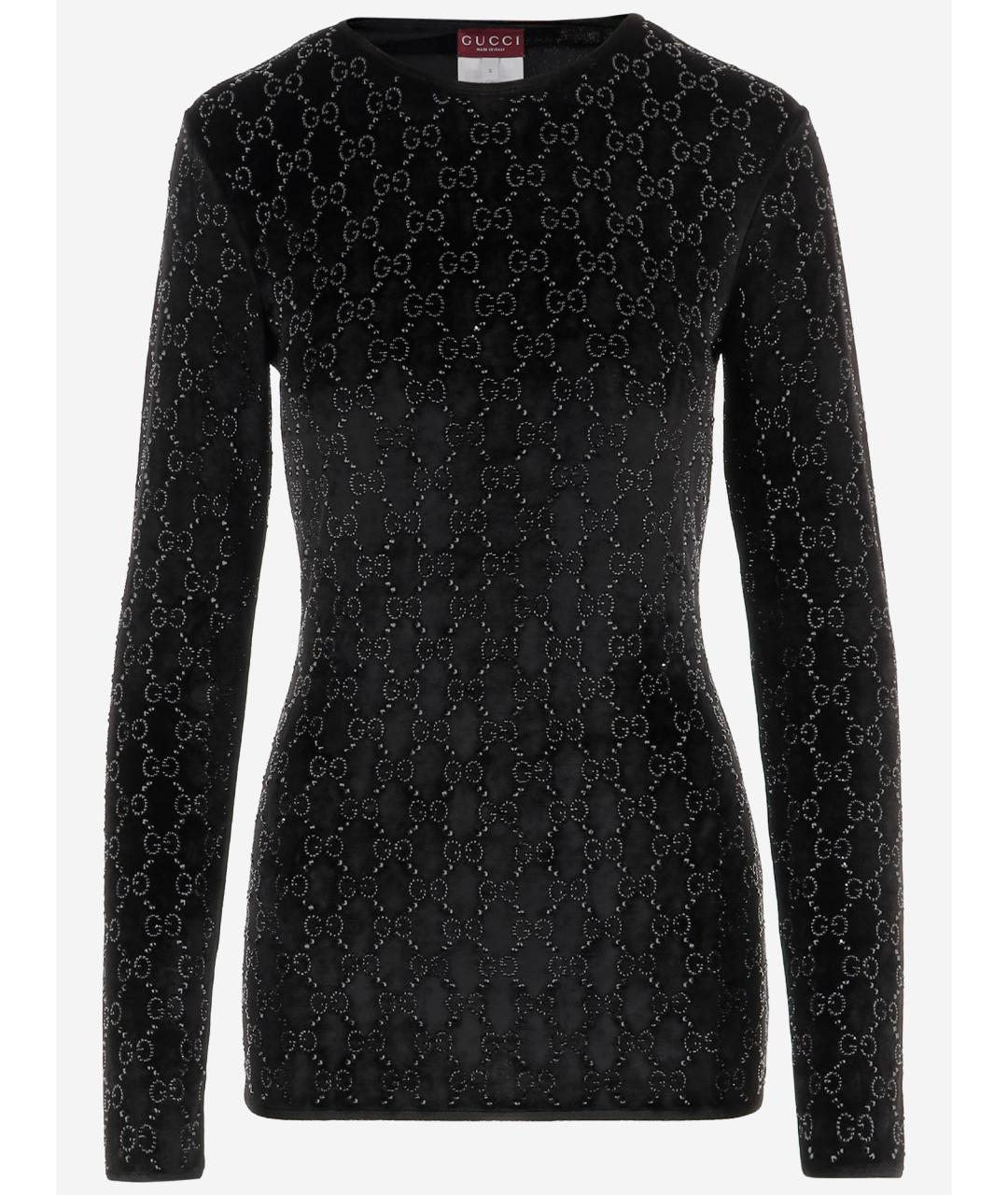 GUCCI Черный вискозный джемпер / свитер, фото 4
