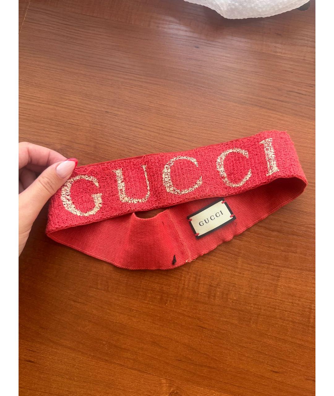 GUCCI Красная повязка на голову, фото 4