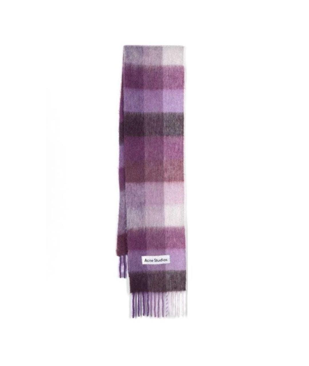 ACNE STUDIOS Фиолетовый шерстяной шарф, фото 1