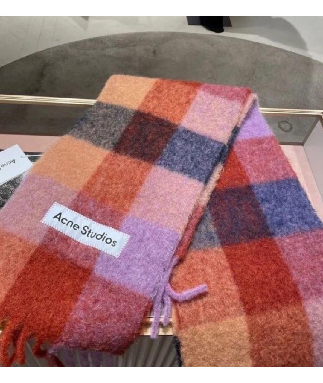 ACNE STUDIOS Мульти шерстяной шарф, фото 3