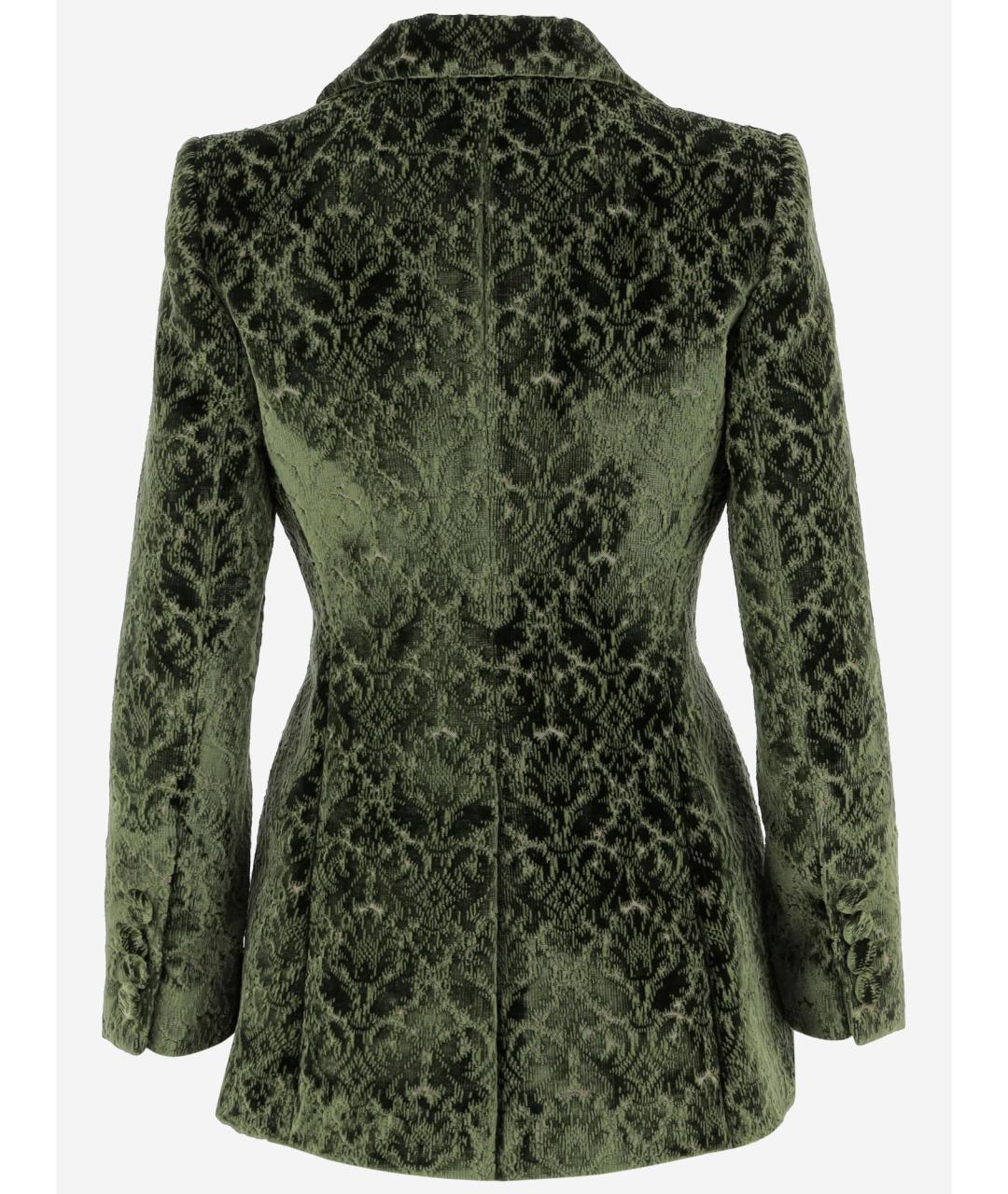 BURBERRY Зеленый вискозный жакет/пиджак, фото 2